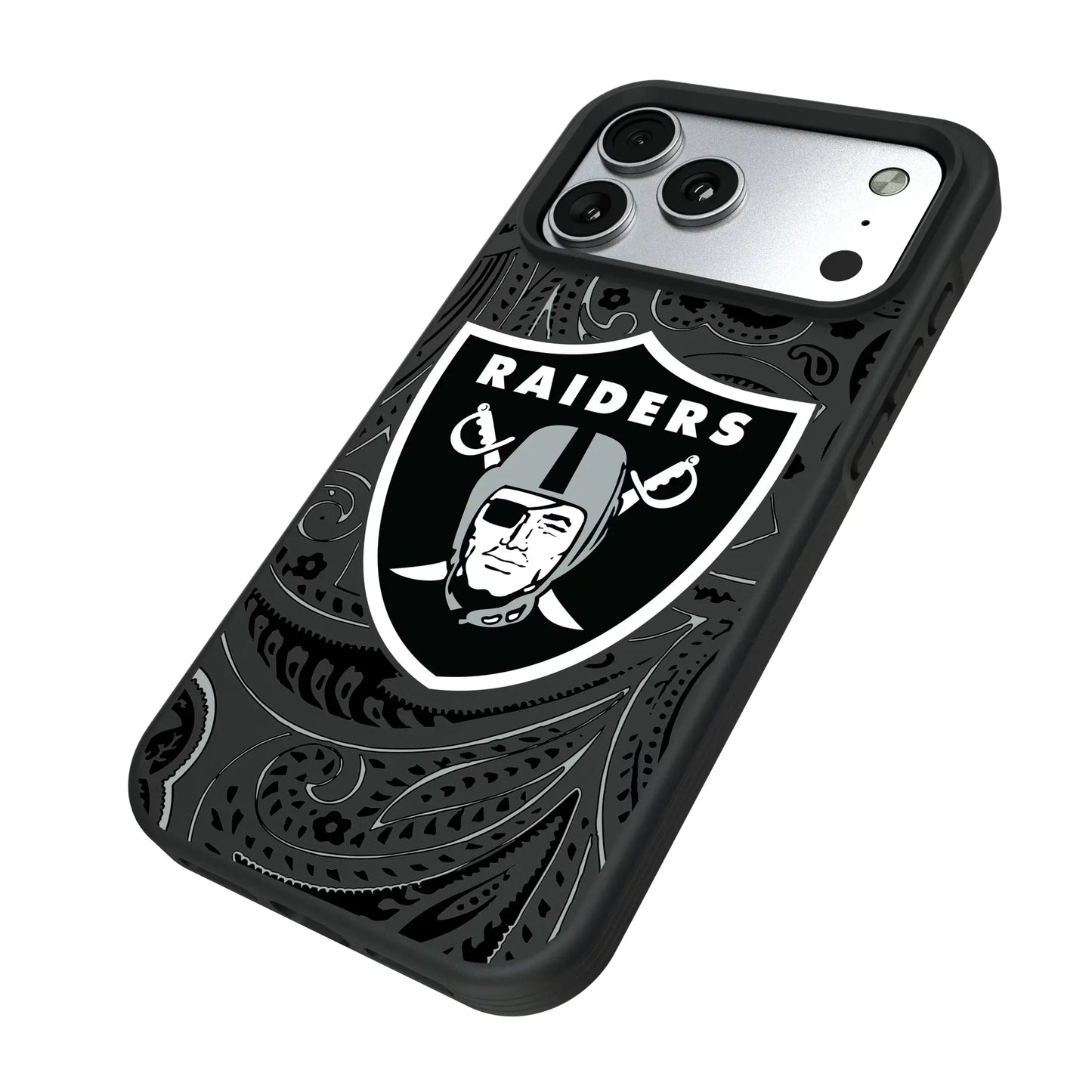 Las Vegas Raiders Paisley Bump Phone Case for Apple iPhone