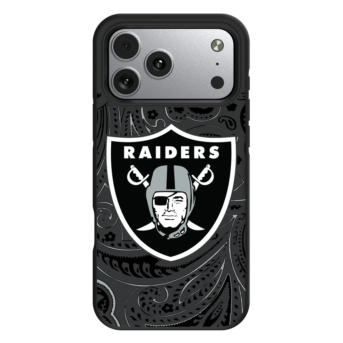 Las Vegas Raiders Paisley Bump Phone Case for Apple iPhone