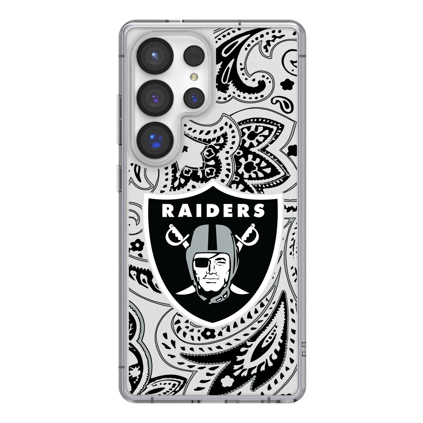 Las Vegas Raiders Paisley Clear Phone Case for Samsung Galaxy