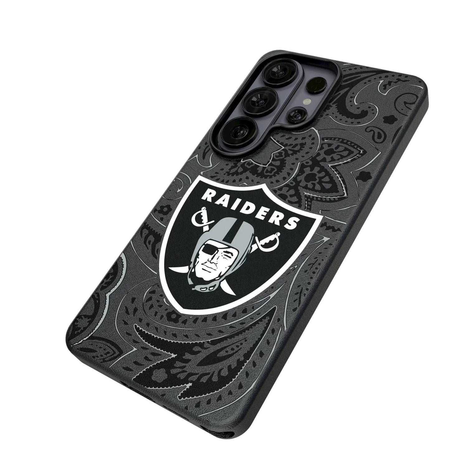 Las Vegas Raiders Paisley MagSafe Compatible Phone Case for Samsung Galaxy