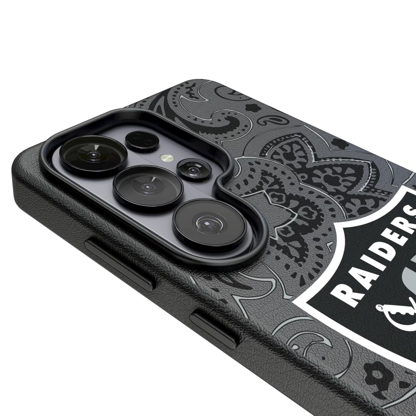 Las Vegas Raiders Paisley MagSafe Compatible Phone Case for Samsung Galaxy