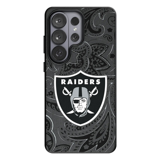 Las Vegas Raiders Paisley MagSafe Compatible Phone Case for Samsung Galaxy