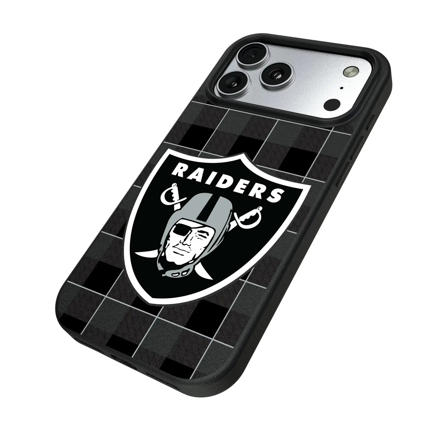 Las Vegas Raiders Plaid MagSafe Compatible Phone Case for Apple iPhone
