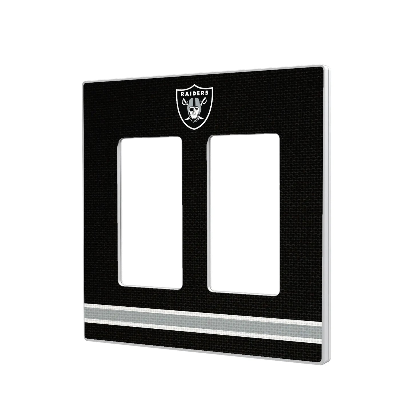 Las Vegas Raiders Stripe Hidden-Screw Light Switch Plate