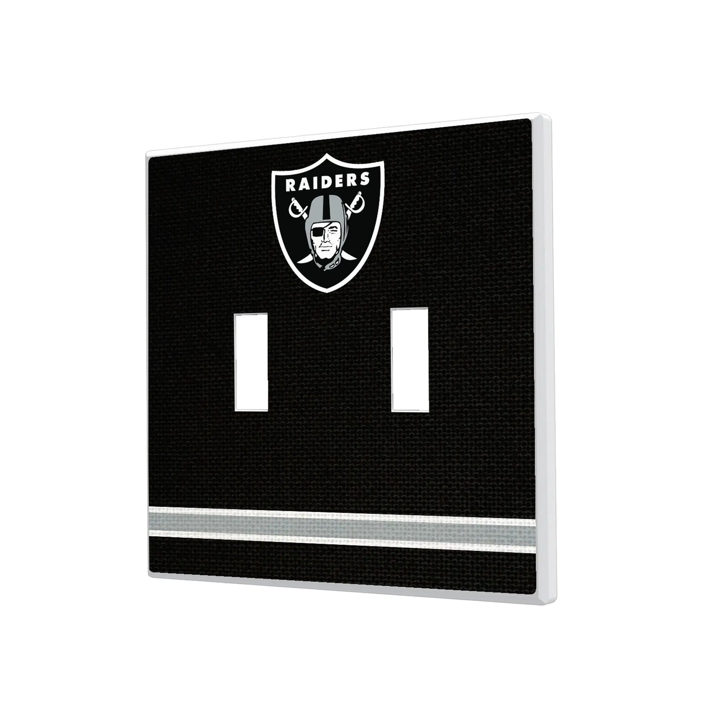 Las Vegas Raiders Stripe Hidden-Screw Light Switch Plate
