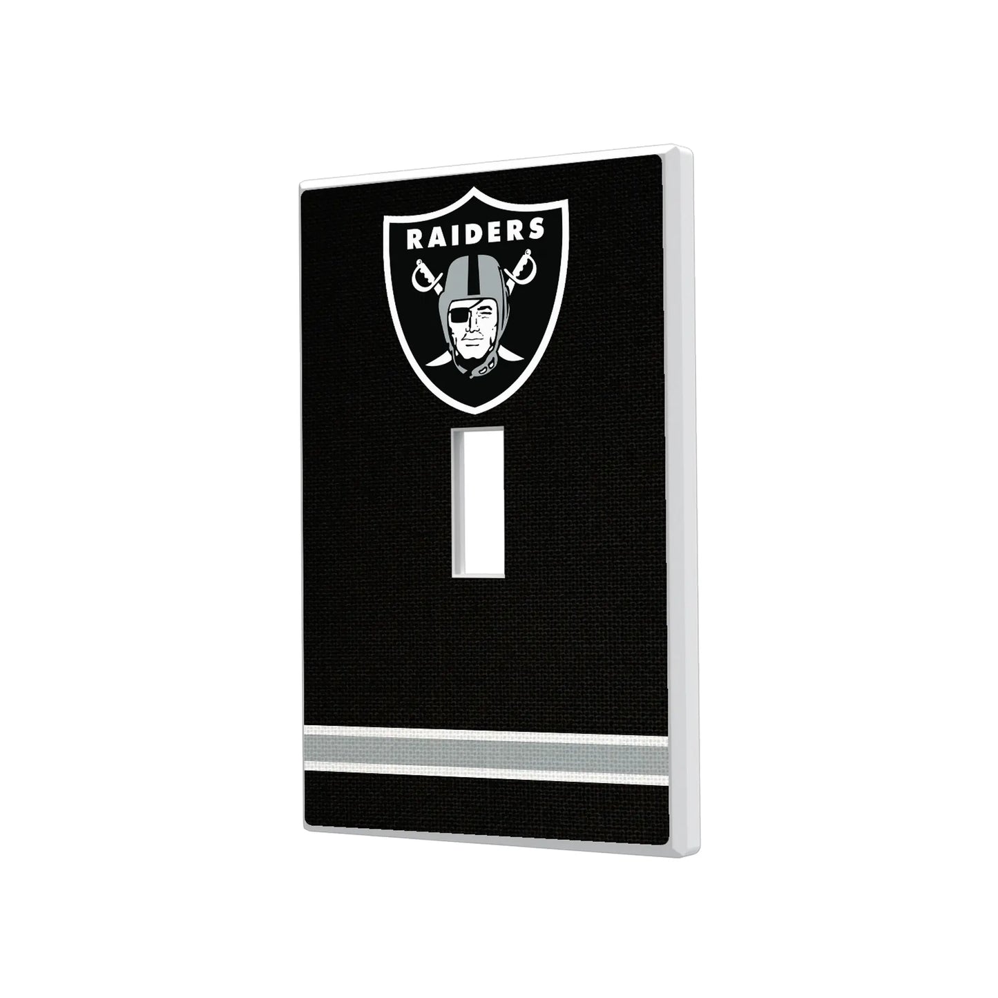 Las Vegas Raiders Stripe Hidden-Screw Light Switch Plate