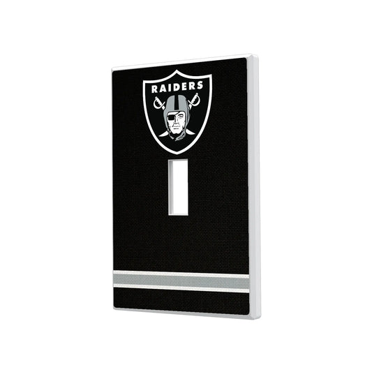 Las Vegas Raiders Stripe Hidden-Screw Light Switch Plate