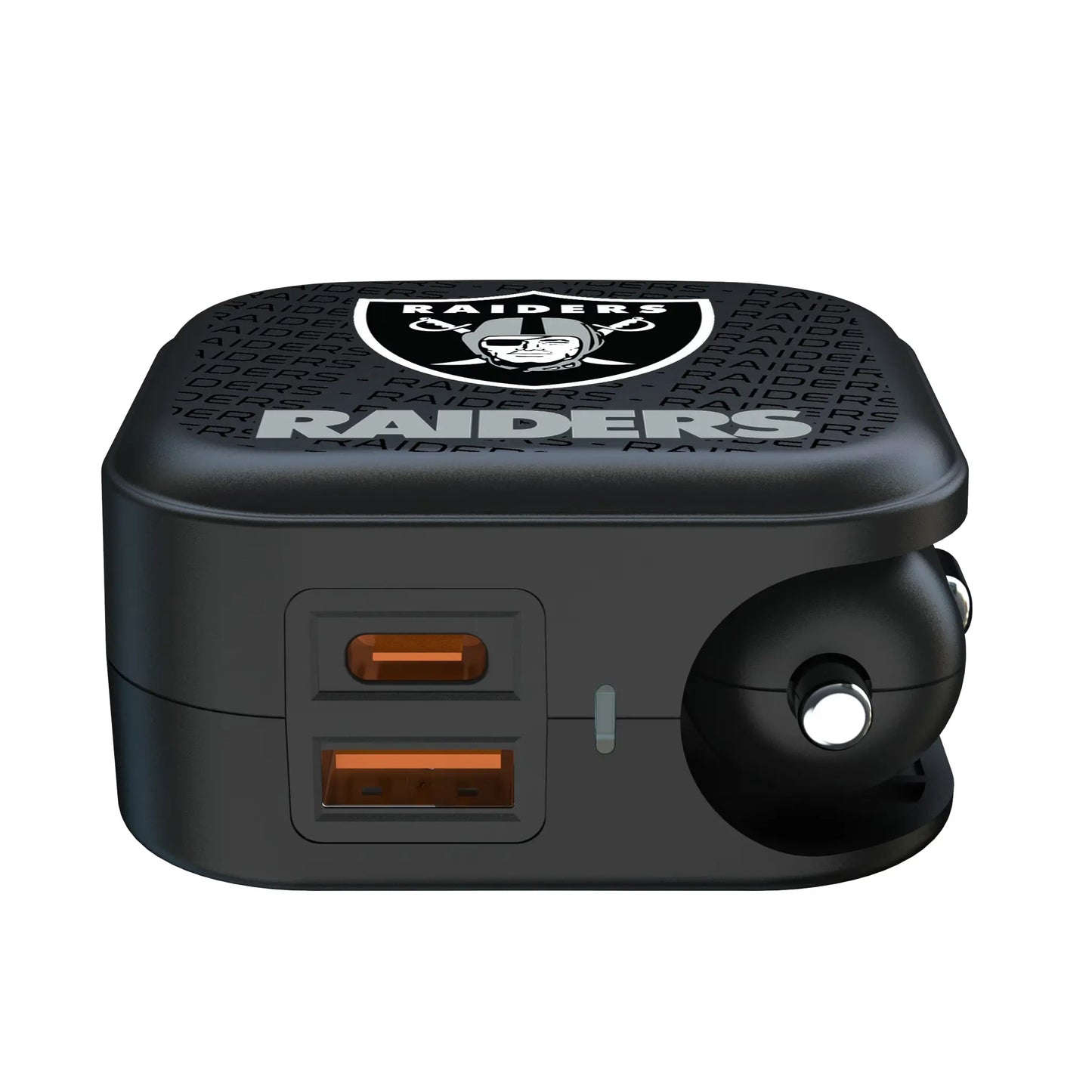 Las Vegas Raiders Text Backdrop 2 in 1 USB A/C Charger