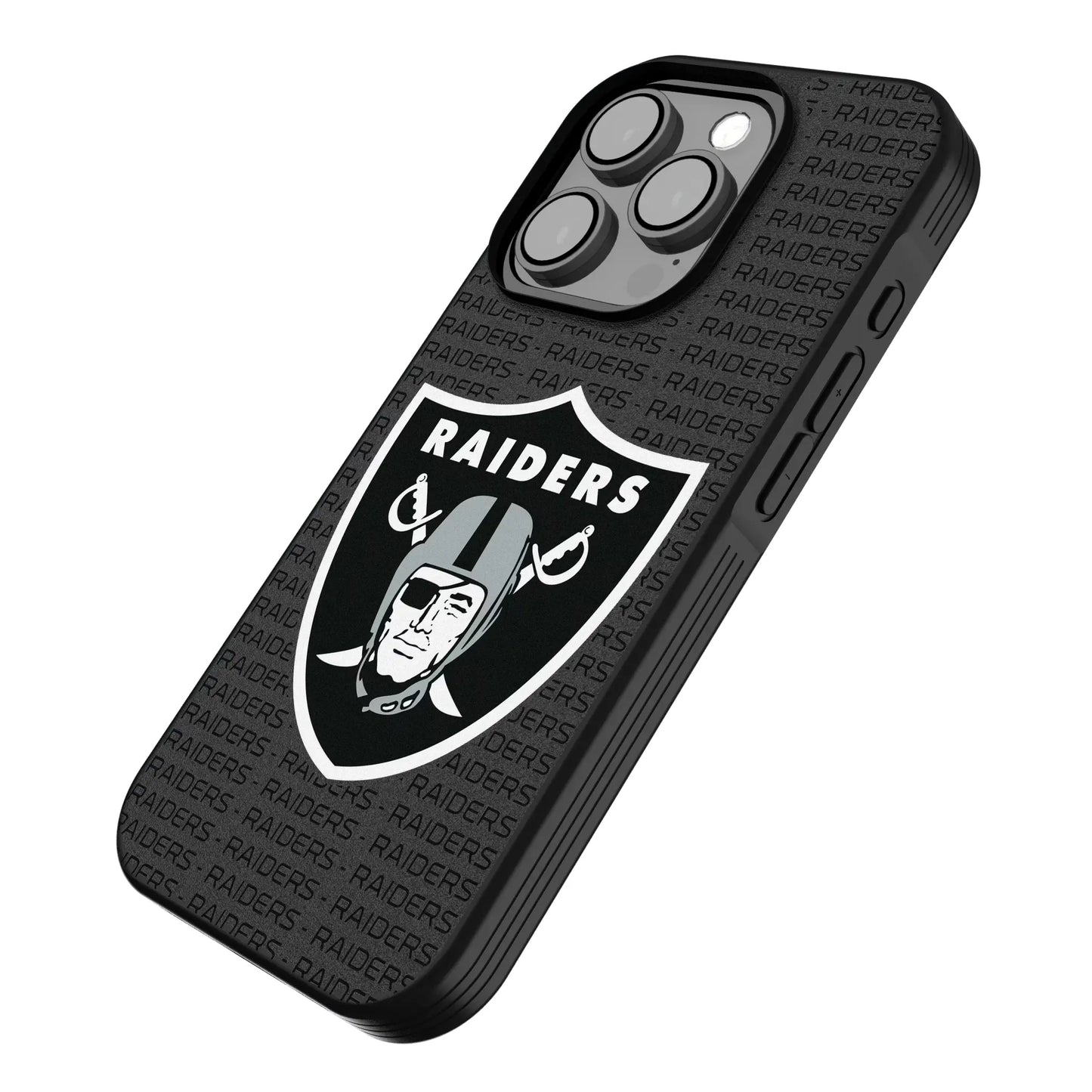 Las Vegas Raiders Text Backdrop Bump Phone Case for Apple iPhone