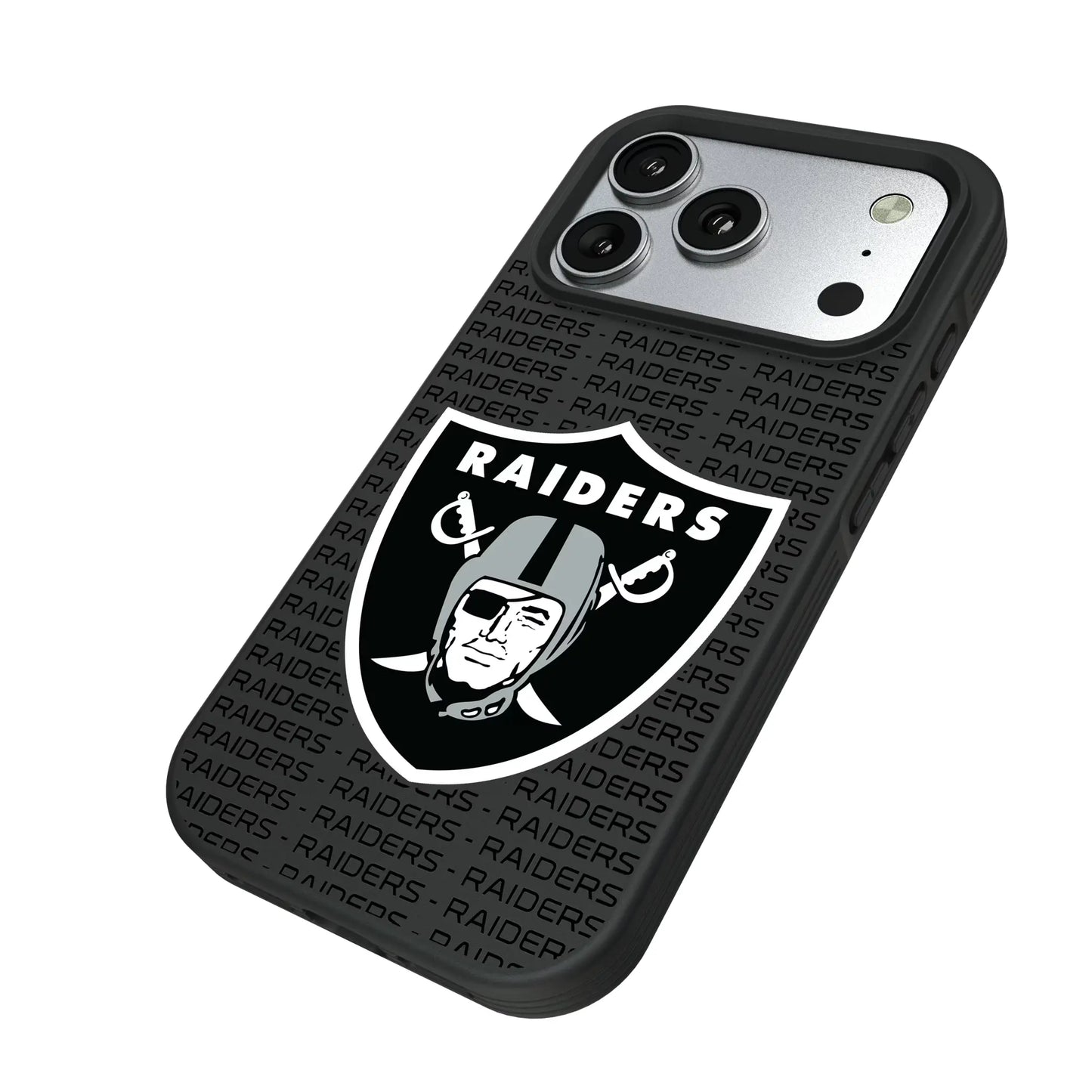 Las Vegas Raiders Text Backdrop Bump Phone Case for Apple iPhone