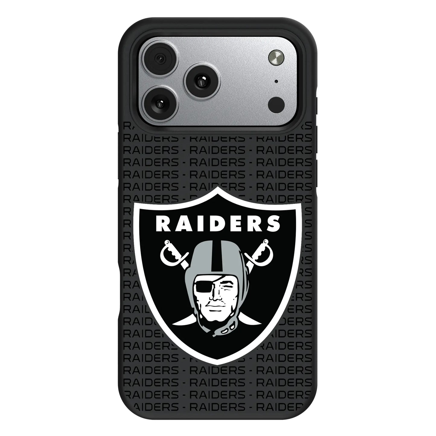 Las Vegas Raiders Text Backdrop Bump Phone Case for Apple iPhone