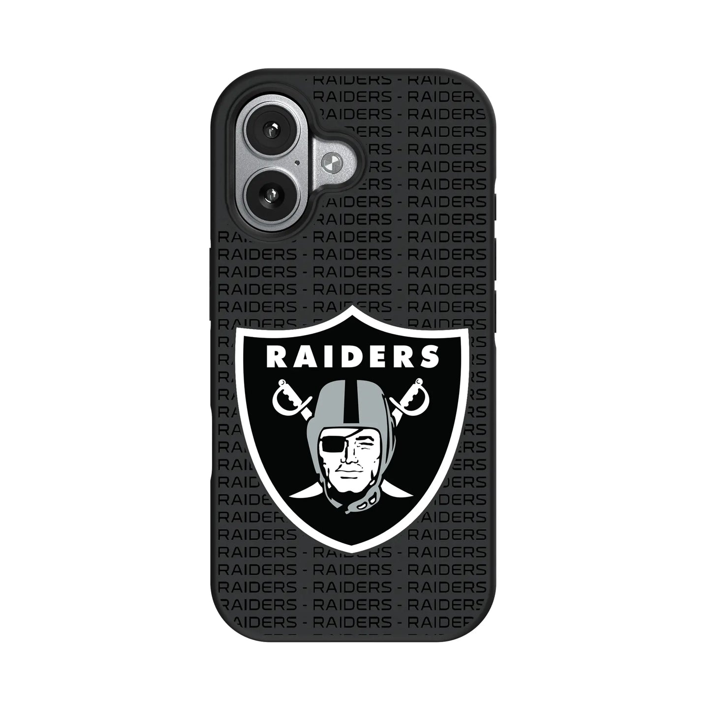 Las Vegas Raiders Text Backdrop Bump Phone Case for Apple iPhone