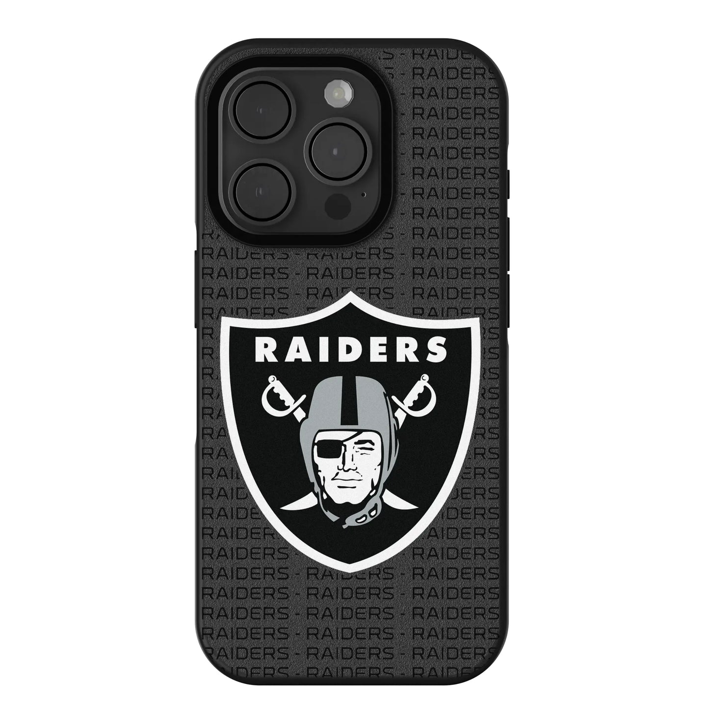 Las Vegas Raiders Text Backdrop Bump Phone Case for Apple iPhone