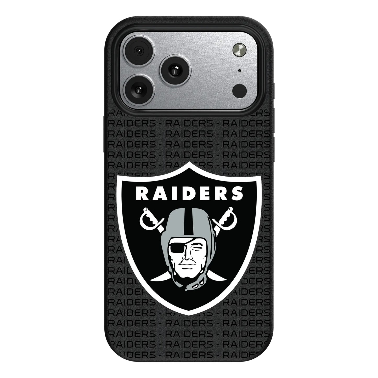 Las Vegas Raiders Text Backdrop MagSafe Compatible Phone Case for Apple iPhone