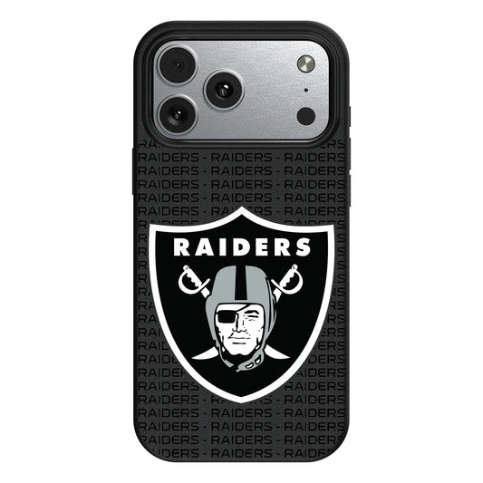 Las Vegas Raiders Text Backdrop MagSafe Compatible Phone Case for Apple iPhone