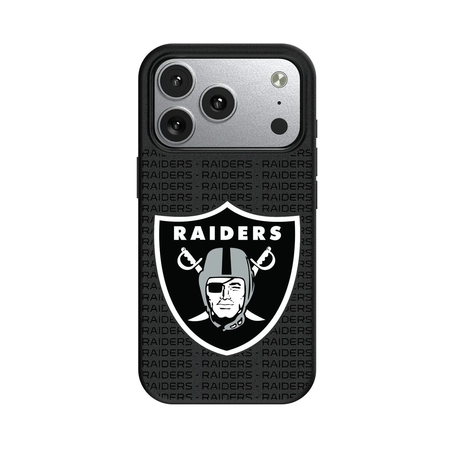 Las Vegas Raiders Text Backdrop MagSafe Compatible Phone Case for Apple iPhone