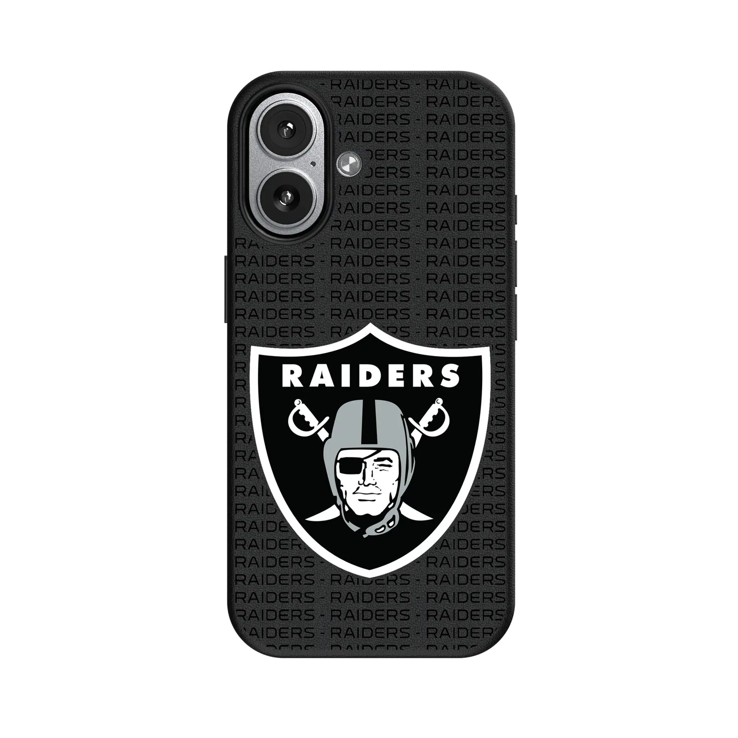 Las Vegas Raiders Text Backdrop MagSafe Compatible Phone Case for Apple iPhone