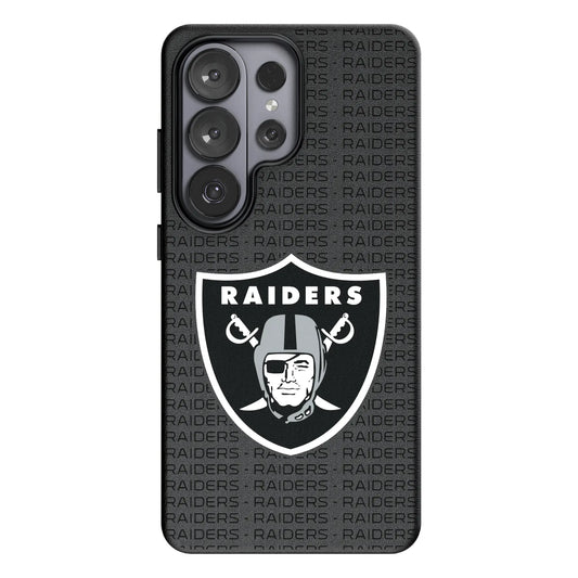 Las Vegas Raiders Text Backdrop MagSafe Compatible Phone Case for Samsung Galaxy