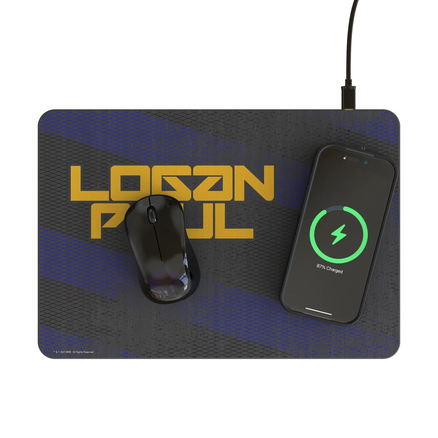 Logan Paul Steel 15-Watt Wireless Charger and Mouse Pad