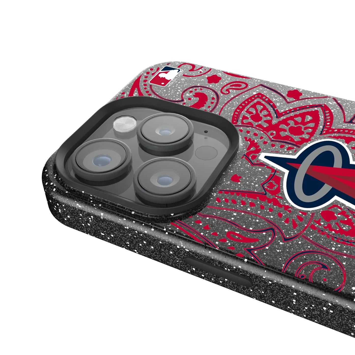 Los Angeles Angels Paisley Black Bling Phone Case for Apple iPhone