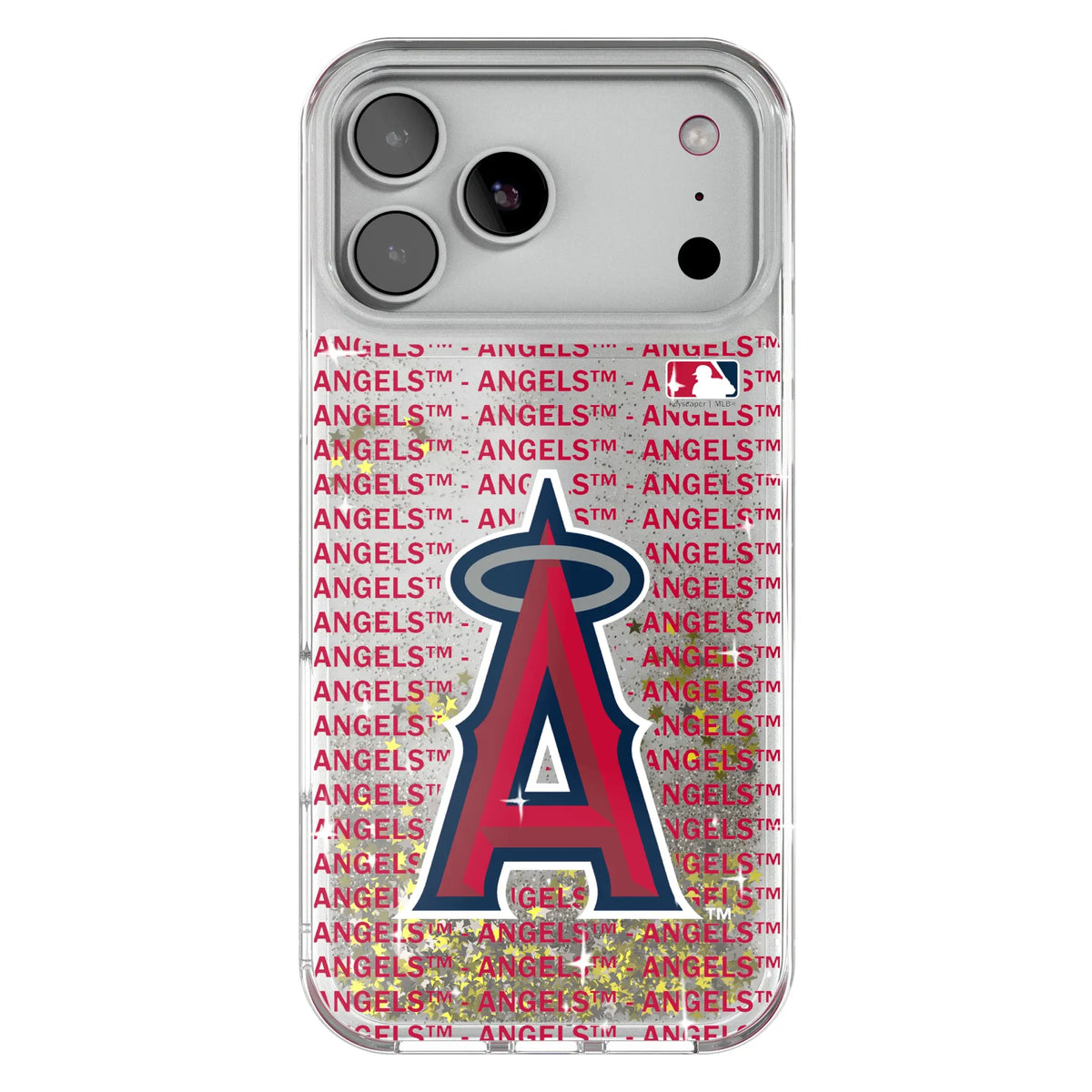 Los Angeles Angels Text Backdrop Glitter Phone Case for Apple iPhone