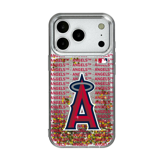 Los Angeles Angels Text Backdrop Glitter Phone Case for Apple iPhone