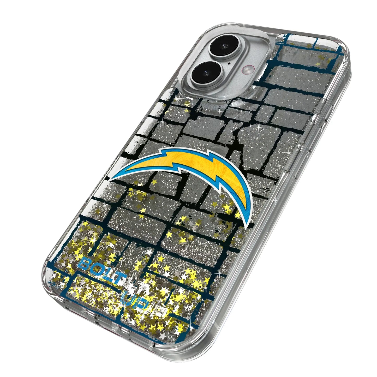 Los Angeles Chargers Brick Glitter Phone Case for Apple iPhone