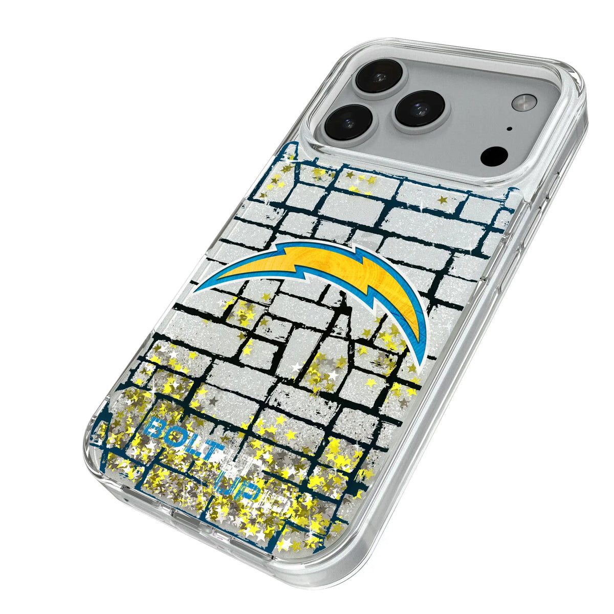 Los Angeles Chargers Brick Glitter Phone Case for Apple iPhone
