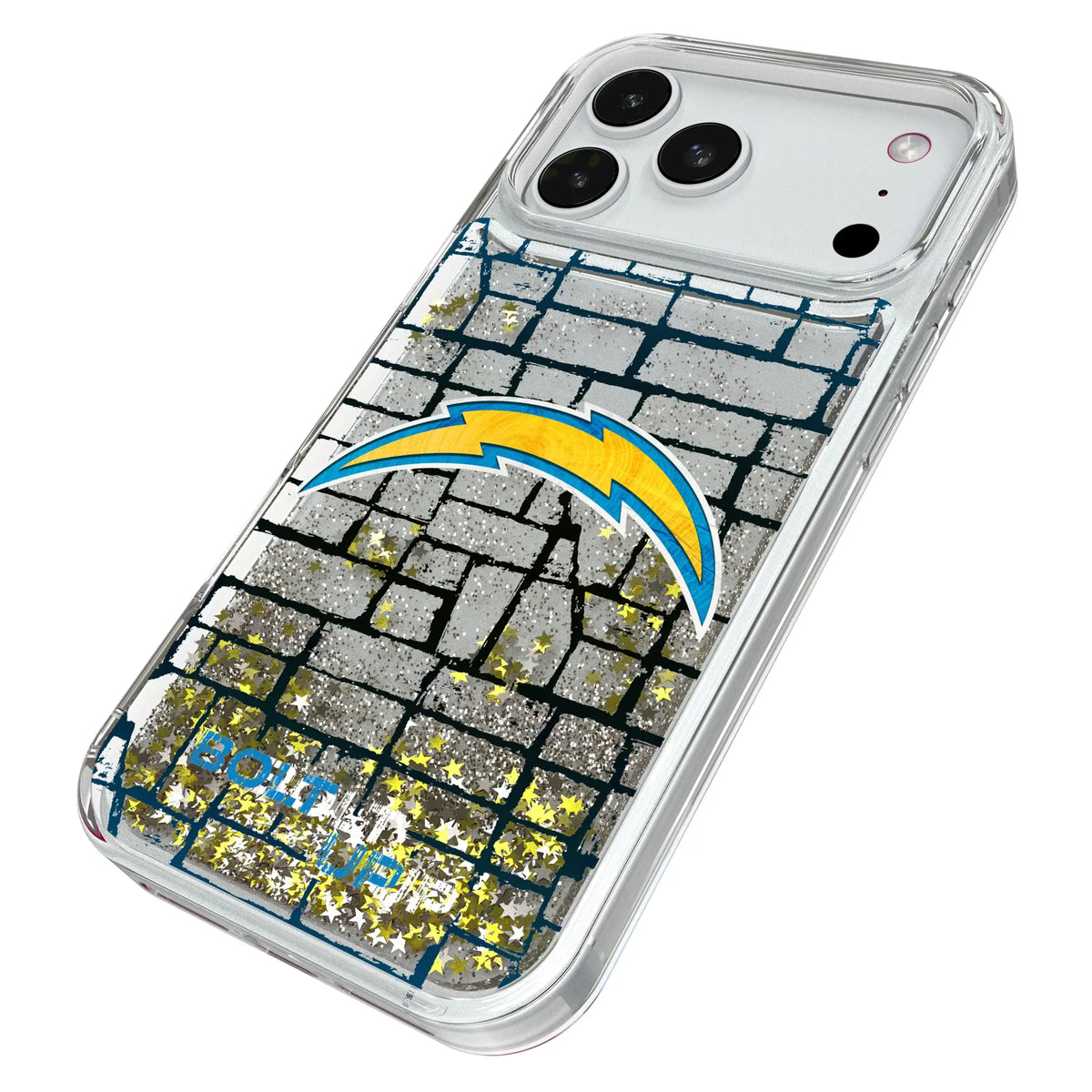 Los Angeles Chargers Brick Glitter Phone Case for Apple iPhone