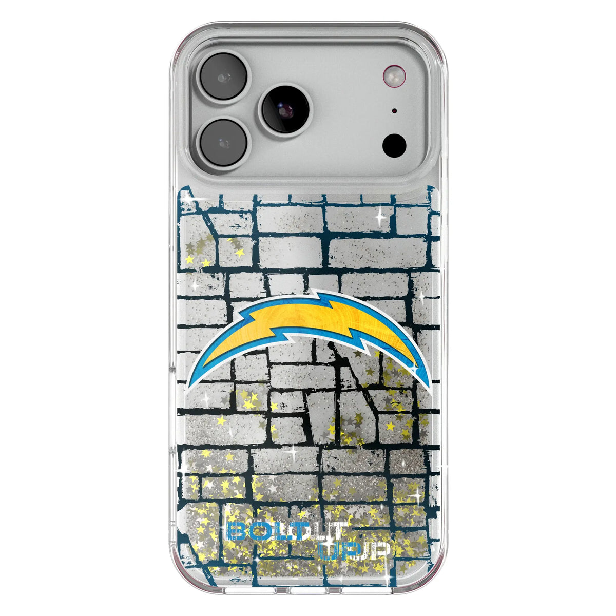 Los Angeles Chargers Brick Glitter Phone Case for Apple iPhone