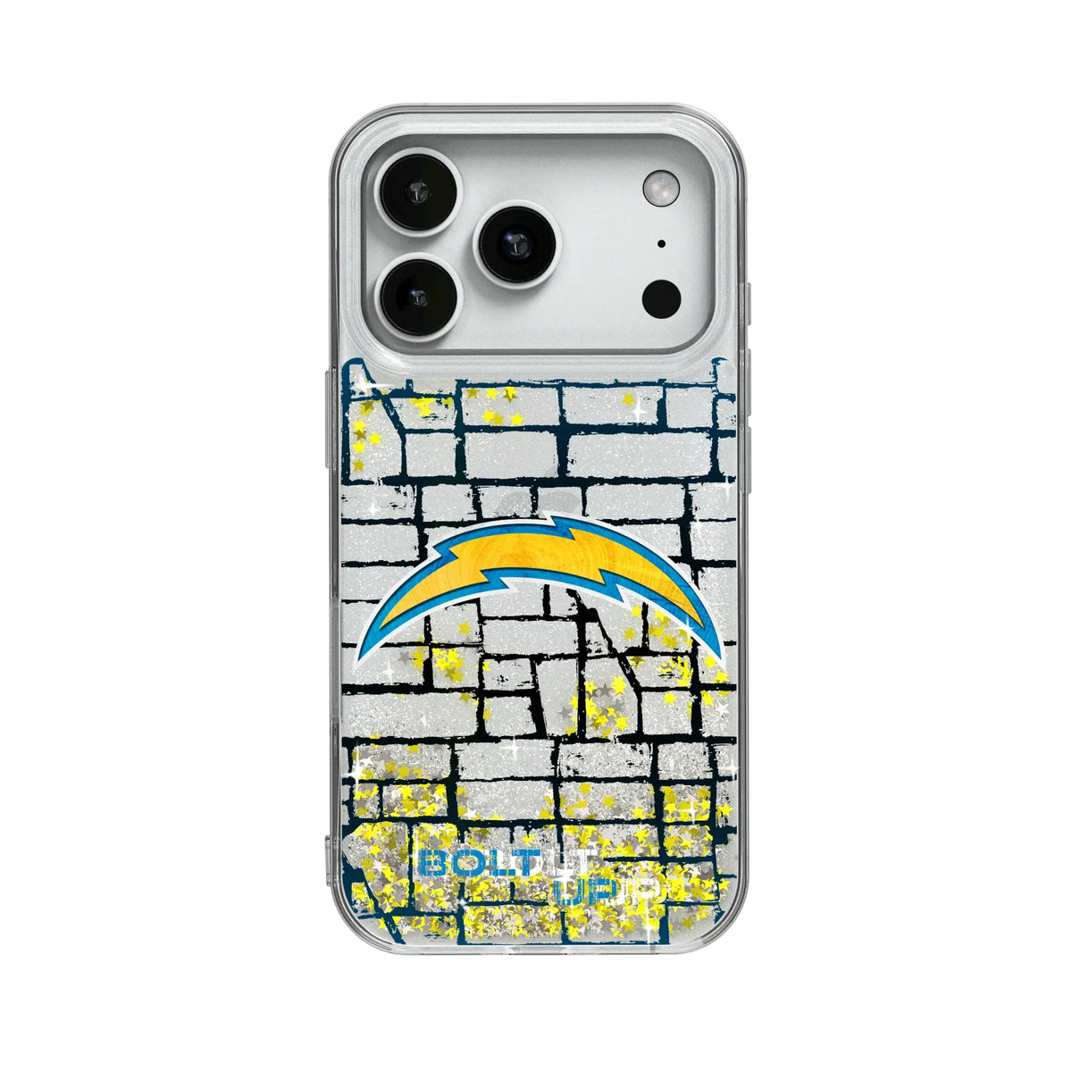 Los Angeles Chargers Brick Glitter Phone Case for Apple iPhone