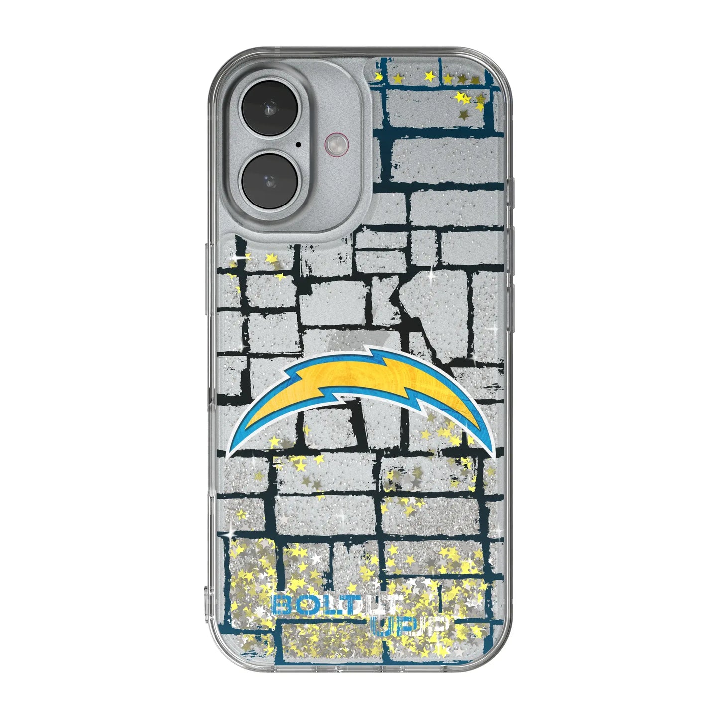 Los Angeles Chargers Brick Glitter Phone Case for Apple iPhone