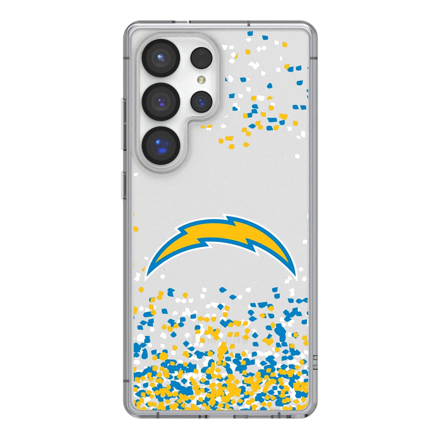 Los Angeles Chargers Confetti Clear Phone Case for Samsung Galaxy