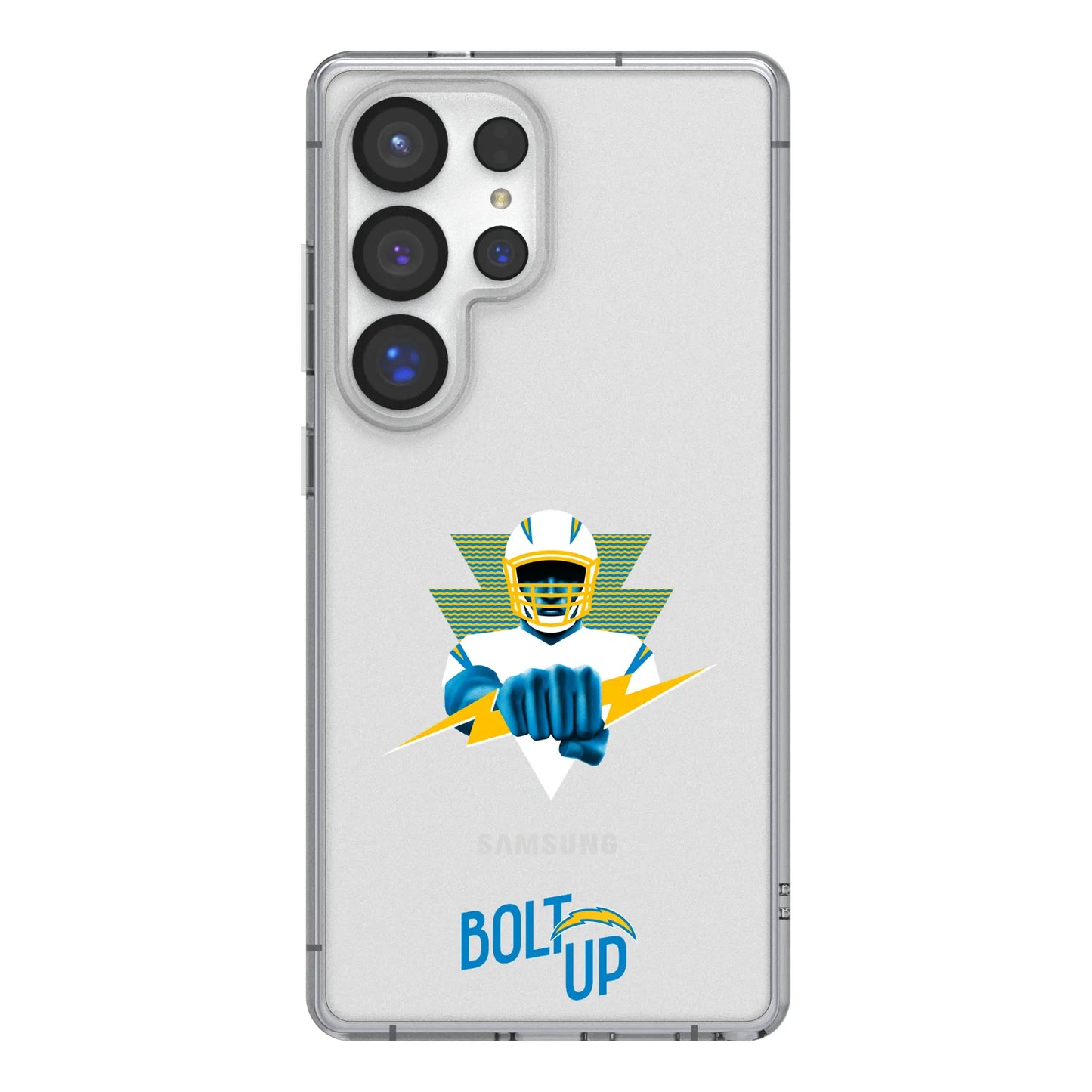 Los Angeles Chargers Deco Clear Phone Case for Samsung Galaxy
