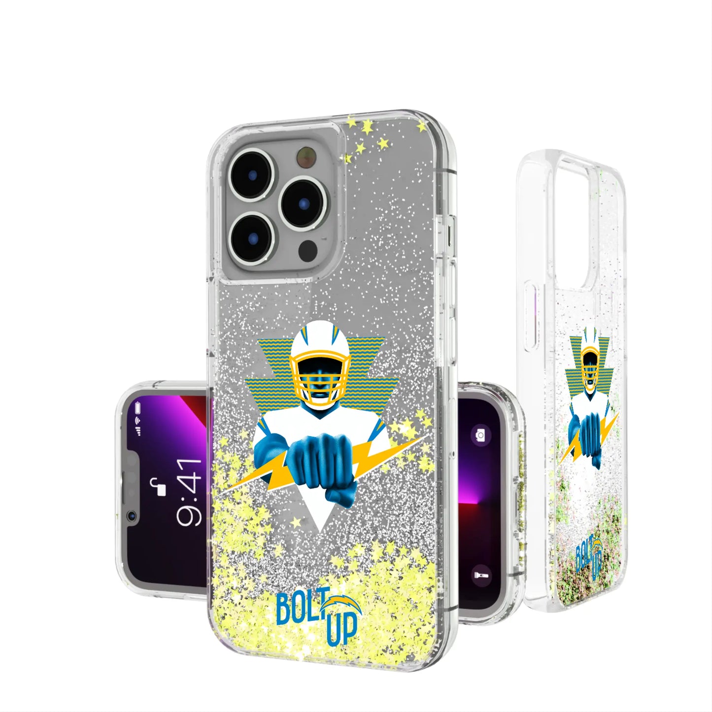 Los Angeles Chargers Deco Glitter Phone Case for Apple iPhone