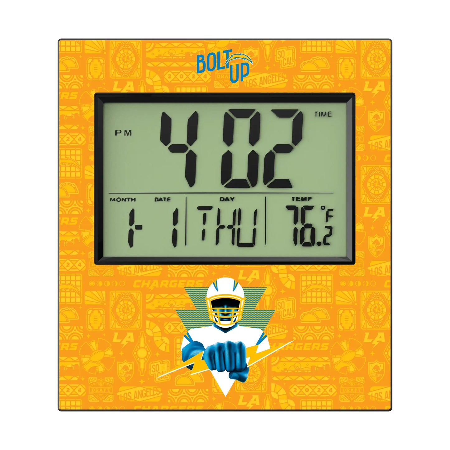 Los Angeles Chargers Deco Wall Clock
