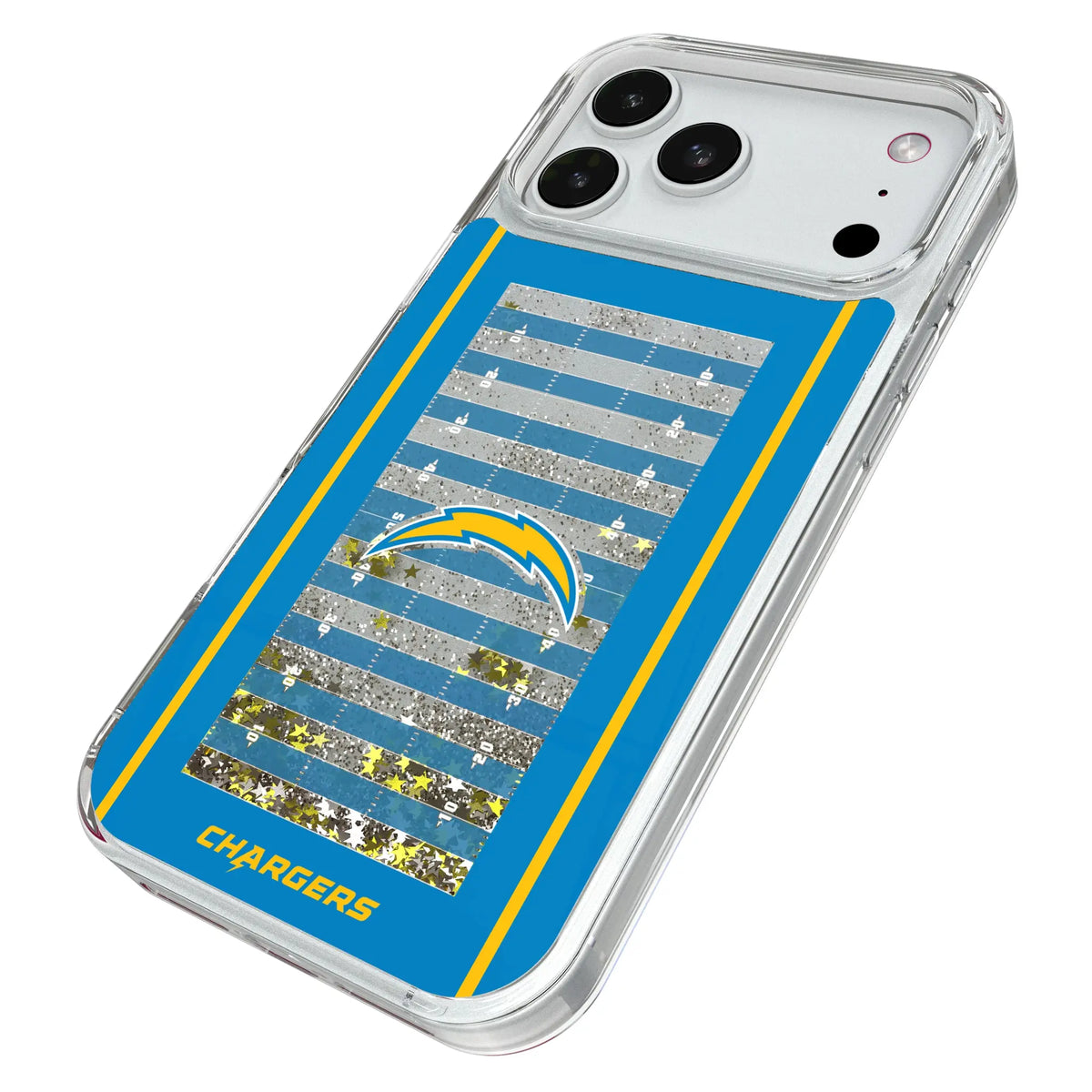 Los Angeles Chargers Field Glitter Phone Case for Apple iPhone