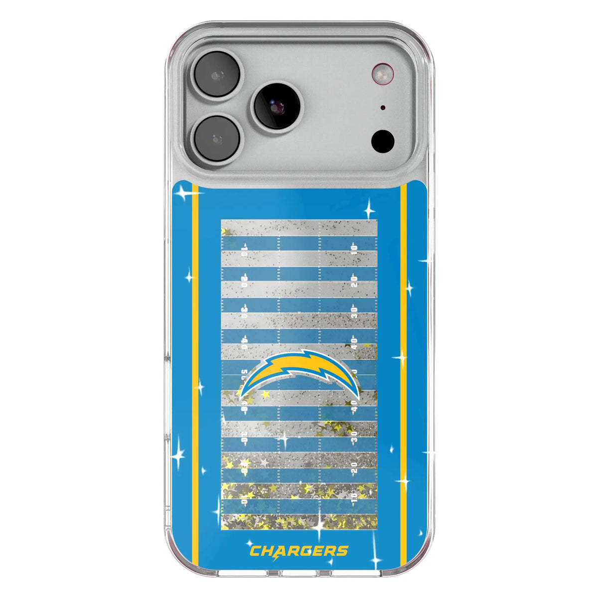 Los Angeles Chargers Field Glitter Phone Case for Apple iPhone