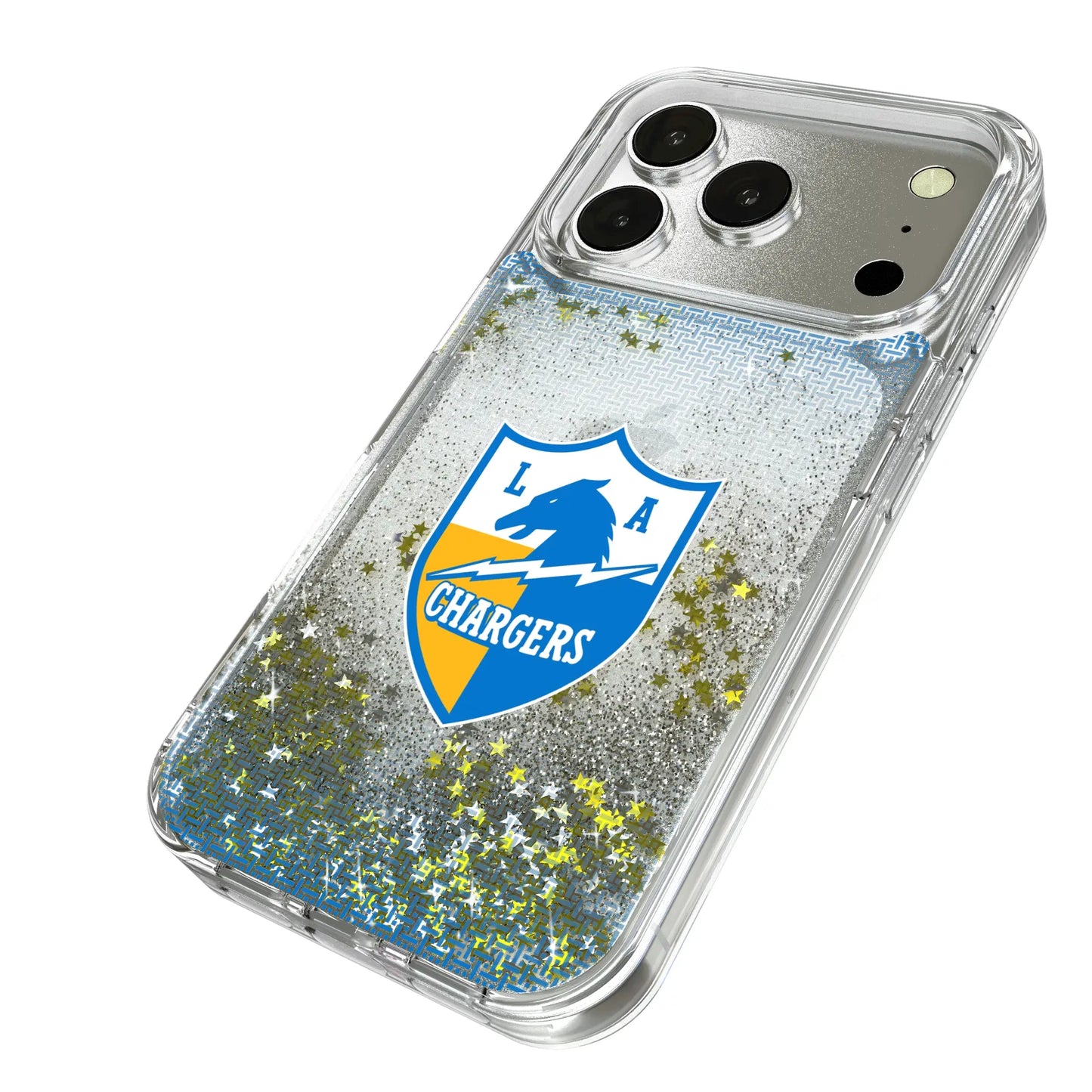 Los Angeles Chargers Historic Collection Linen Glitter Phone Case for Apple iPhone