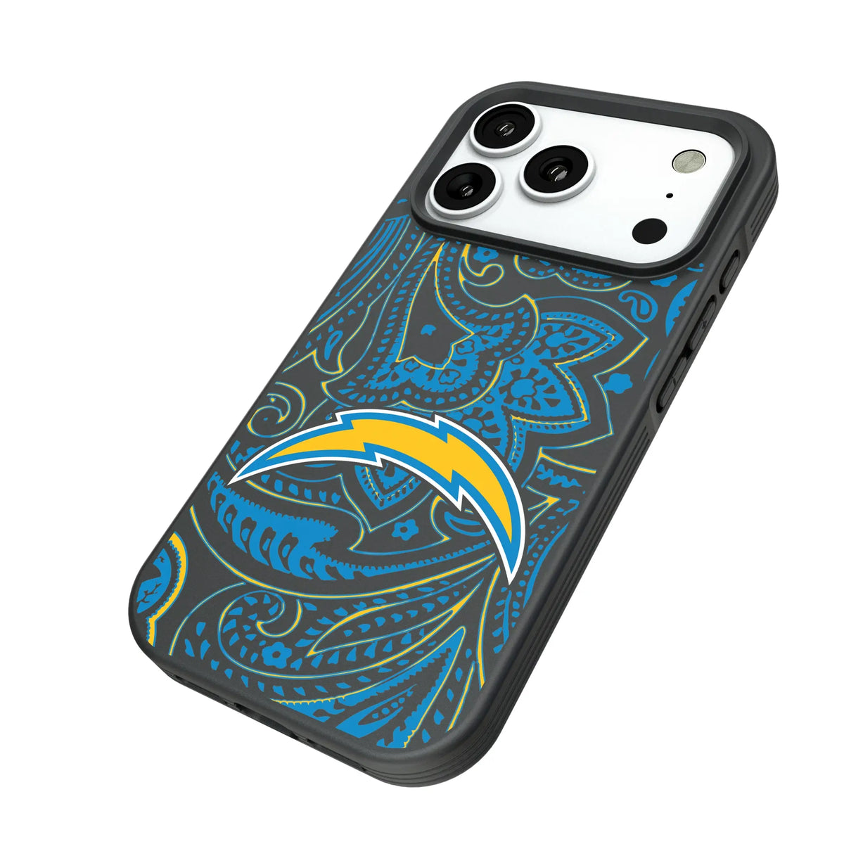 Los Angeles Chargers Paisley Bump Phone Case for Apple iPhone