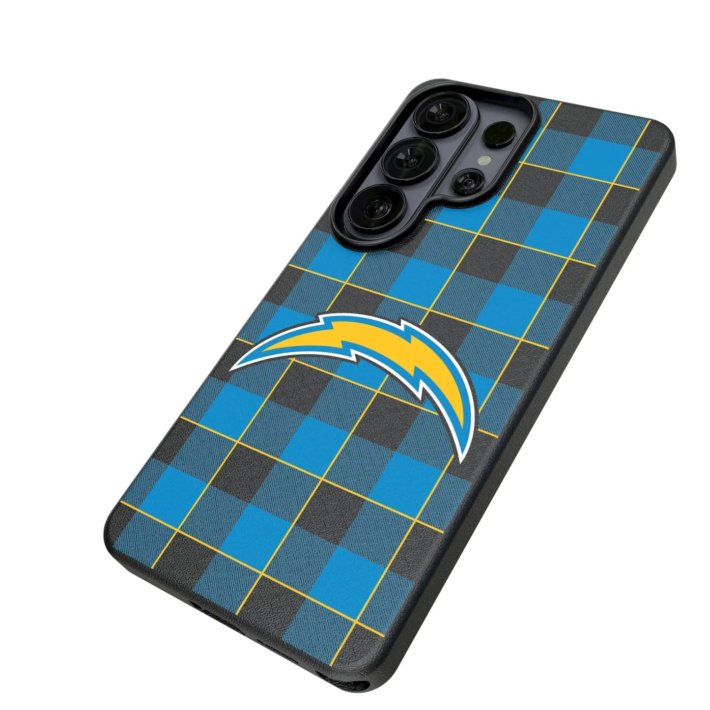 Los Angeles Chargers Plaid MagSafe Compatible Phone Case for Samsung Galaxy