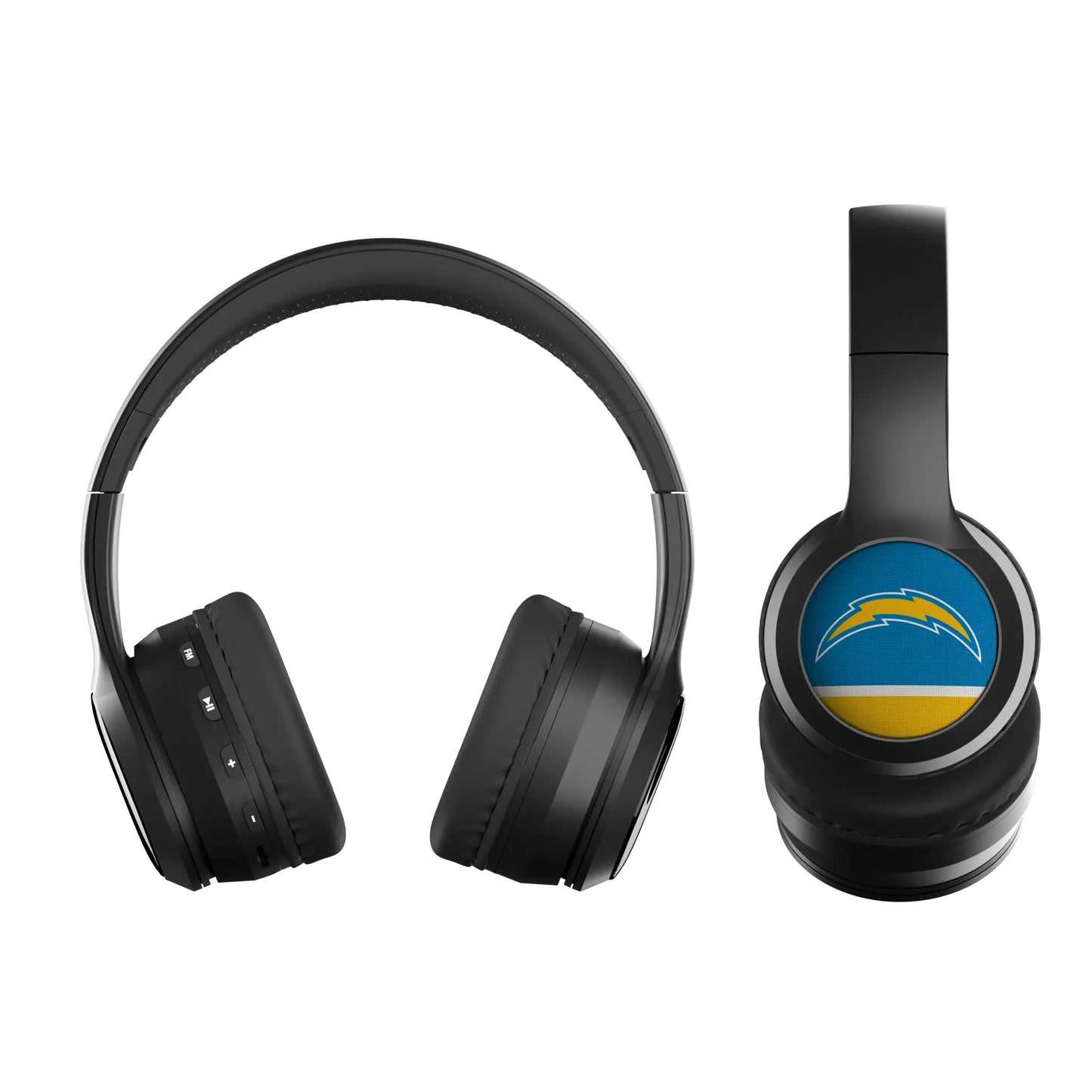 Los Angeles Chargers Stripe Wireless Over-Ear BT Headphones With Case