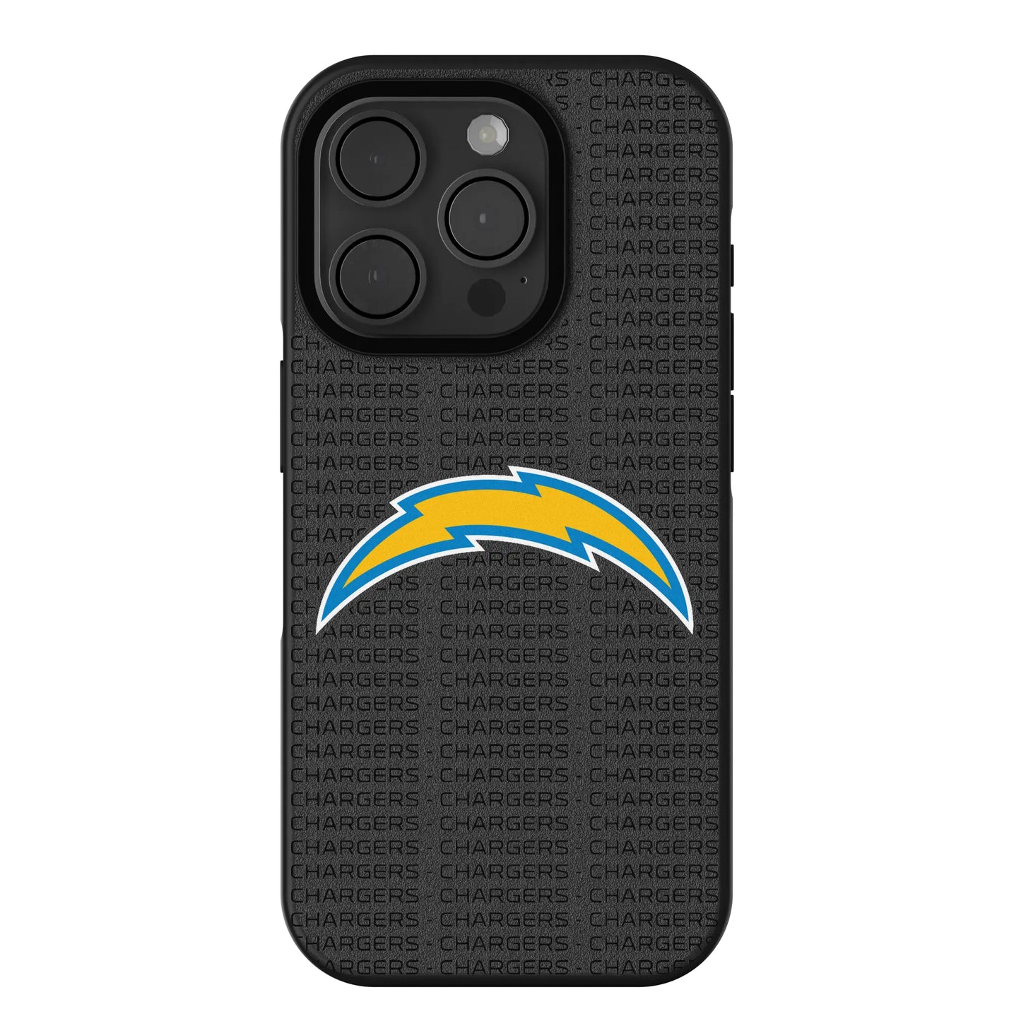 Los Angeles Chargers Text Backdrop Bump Phone Case for Apple iPhone