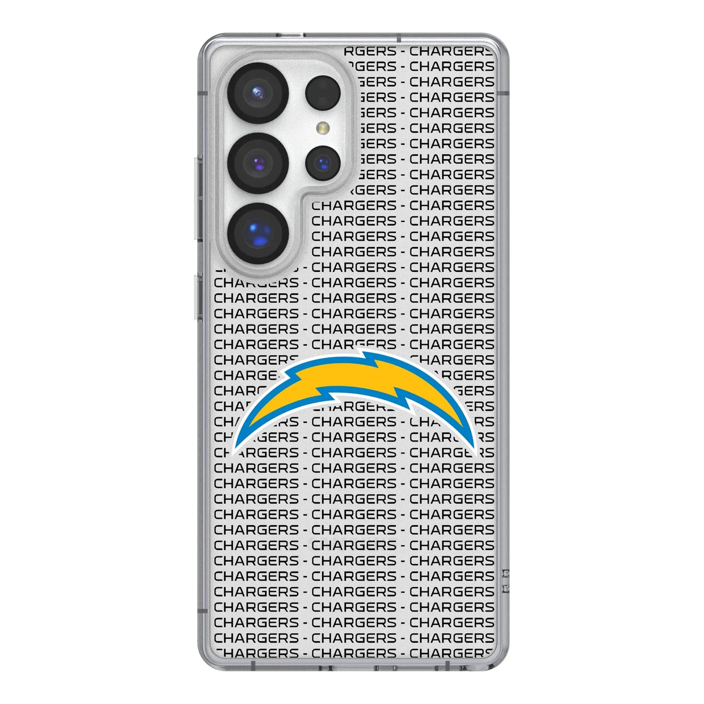 Los Angeles Chargers Text Backdrop Clear Phone Case for Samsung Galaxy