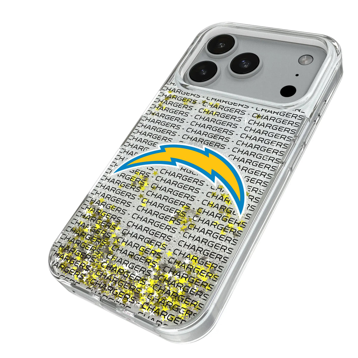 Los Angeles Chargers Text Backdrop Glitter Phone Case for Apple iPhone
