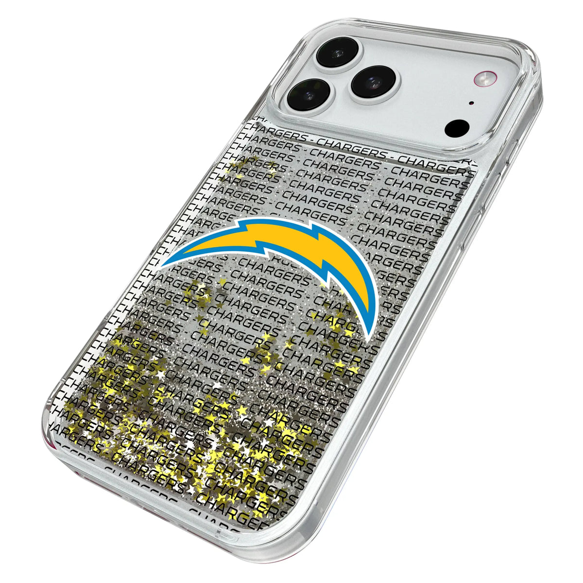 Los Angeles Chargers Text Backdrop Glitter Phone Case for Apple iPhone