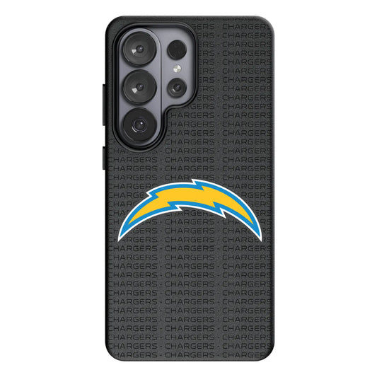 Los Angeles Chargers Text Backdrop MagSafe Compatible Phone Case for Samsung Galaxy