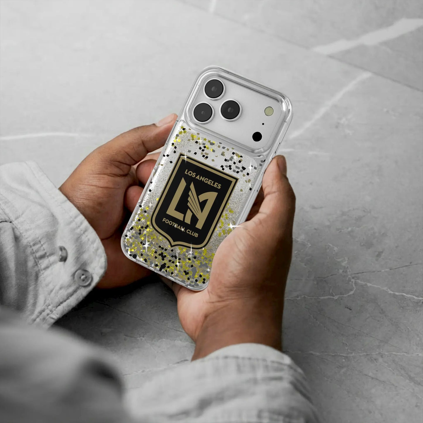Los Angeles Football Club Confetti Glitter Phone Case for Apple iPhone