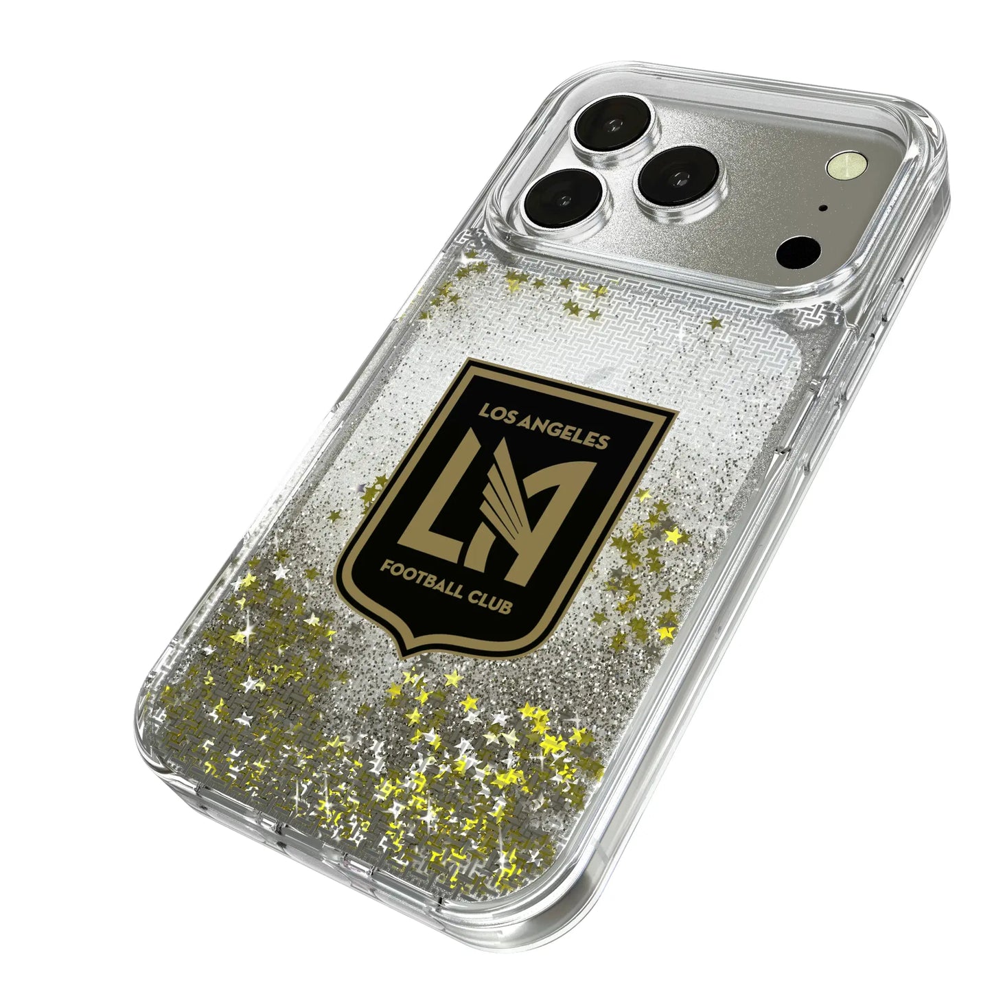 Los Angeles Football Club Linen Glitter Phone Case for Apple iPhone