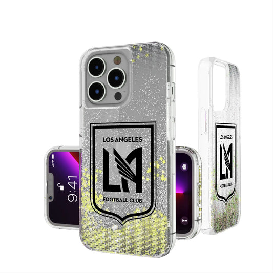 Los Angeles Football Club Linen Glitter Phone Case for Apple iPhone